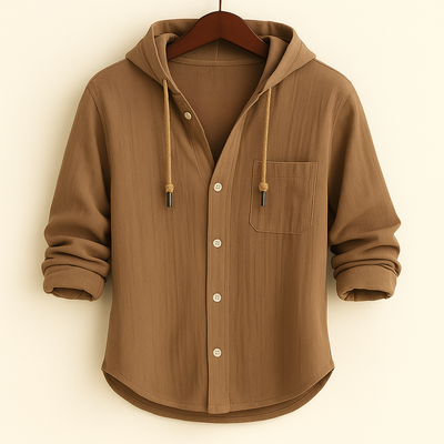 Leandro - Stylish Casual Hooded Shirt