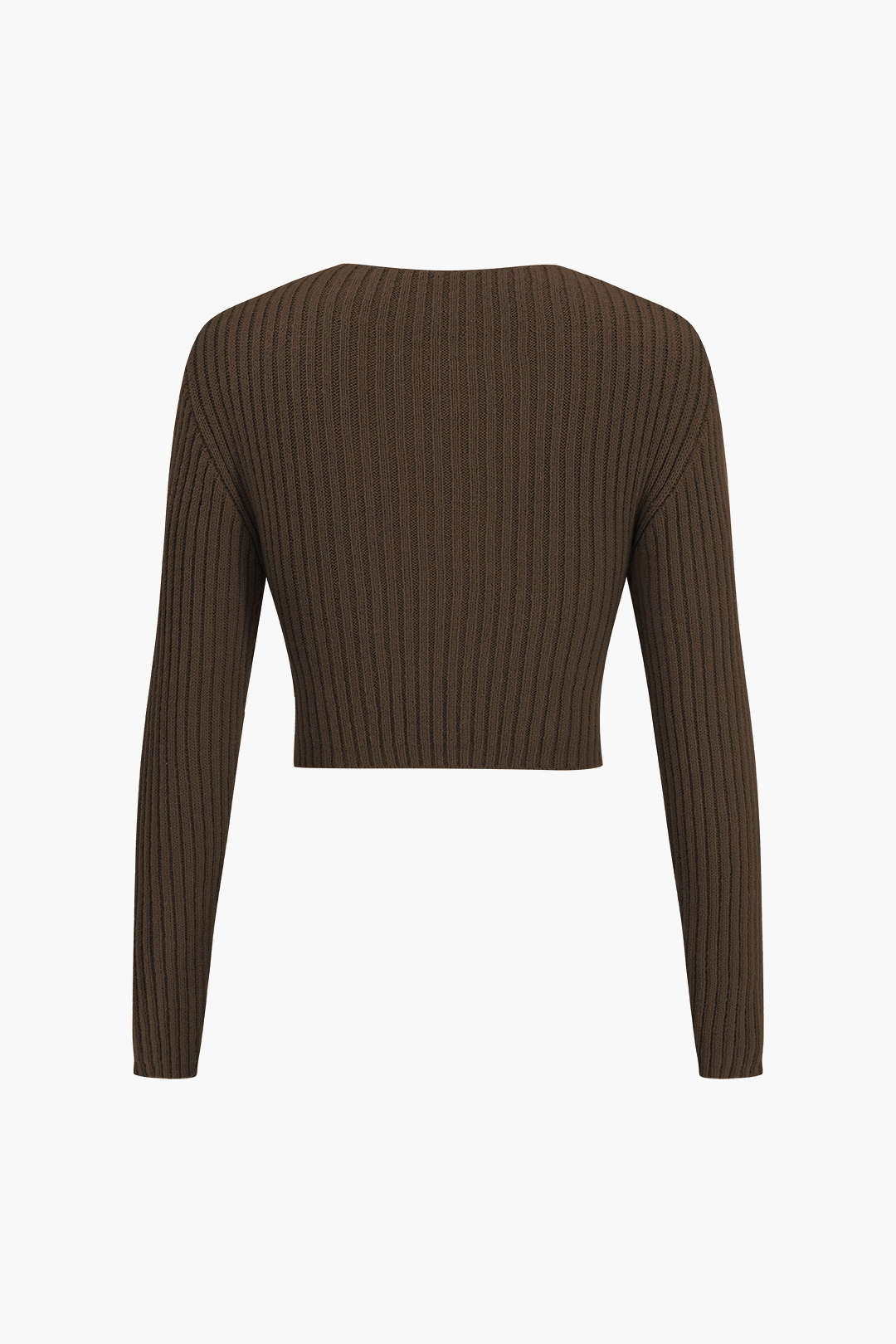 Crossover sweater with long sleeves