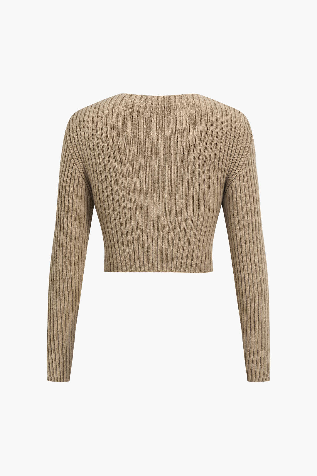 Crossover sweater with long sleeves