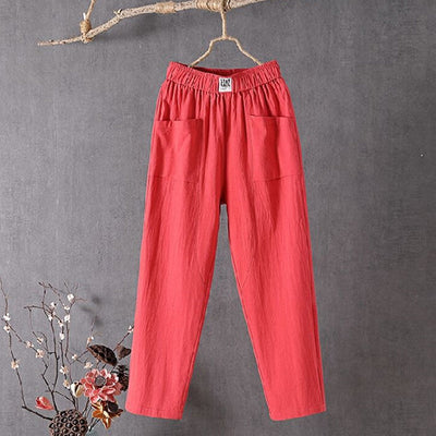 Solid Color Simple Loose Casual Pants