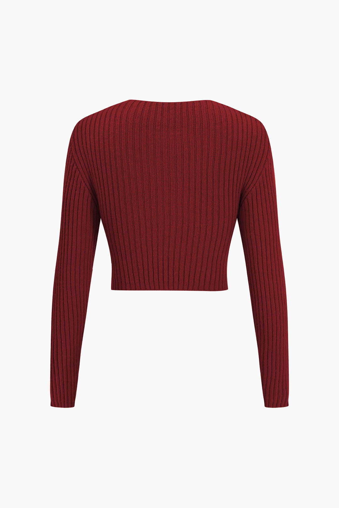 Crossover sweater with long sleeves