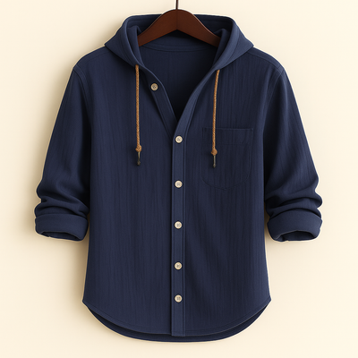 Leandro - Stylish Casual Hooded Shirt