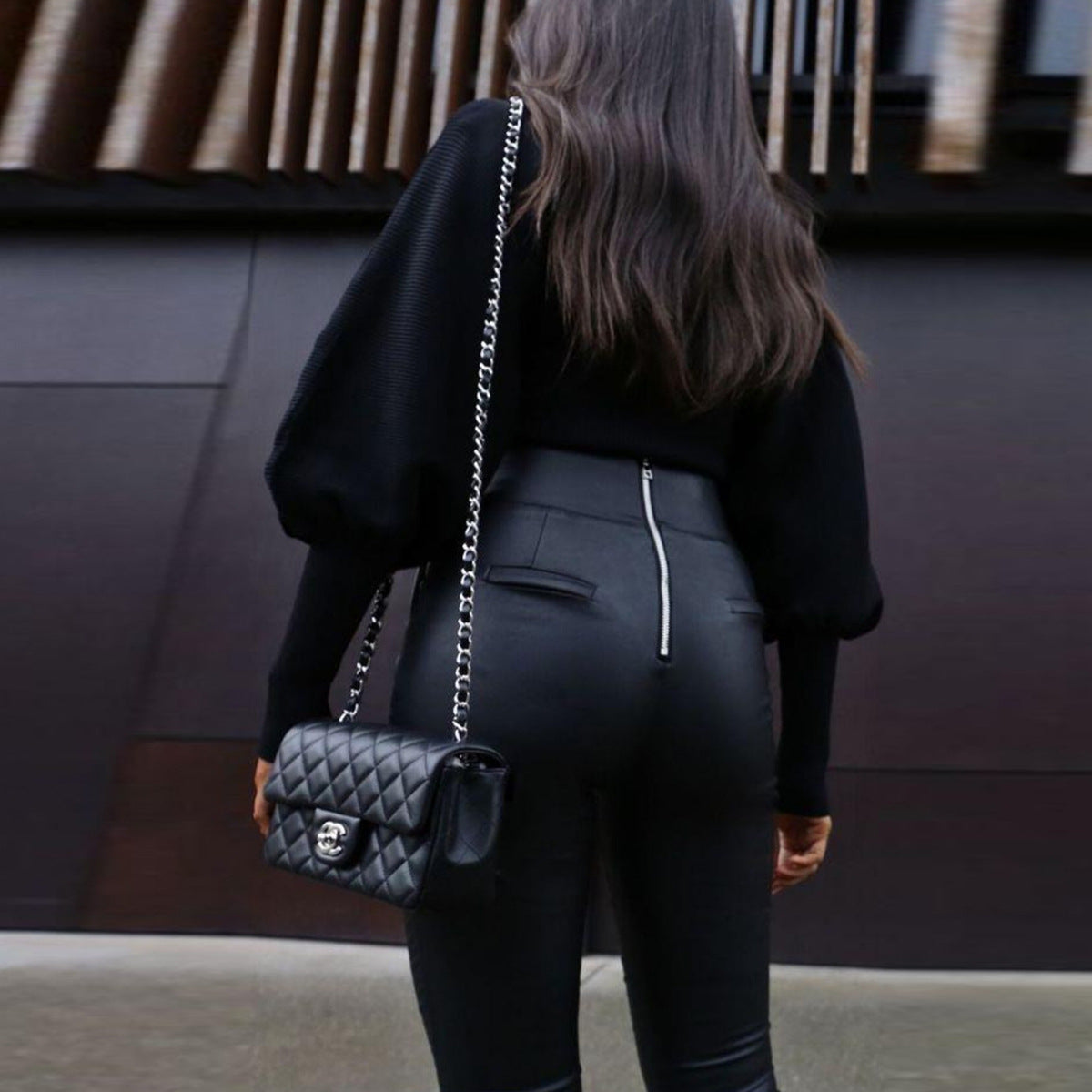 Casual Balloon Sleeve Turtleneck Sweater