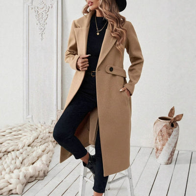 Camel Lace Up Coat