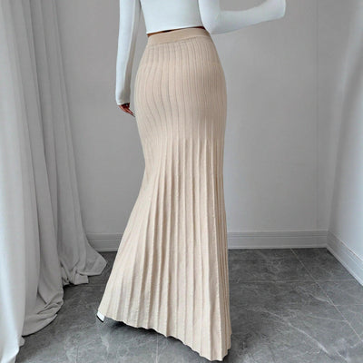 Pleated Fishtail Skirt