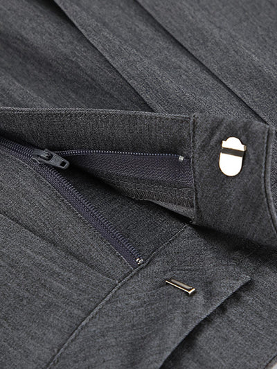 High-Waist Pleated Thin Pants