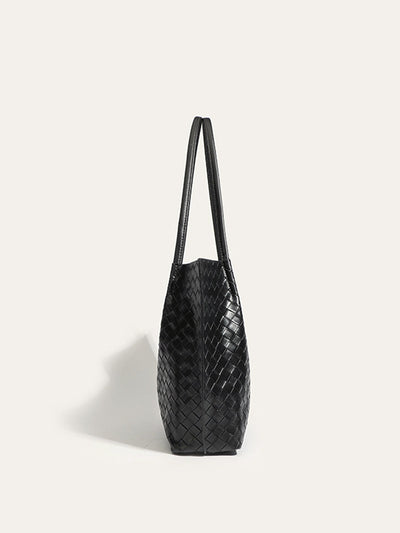 Woven PU Tote Bag