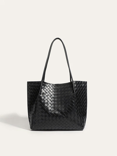 Woven PU Tote Bag