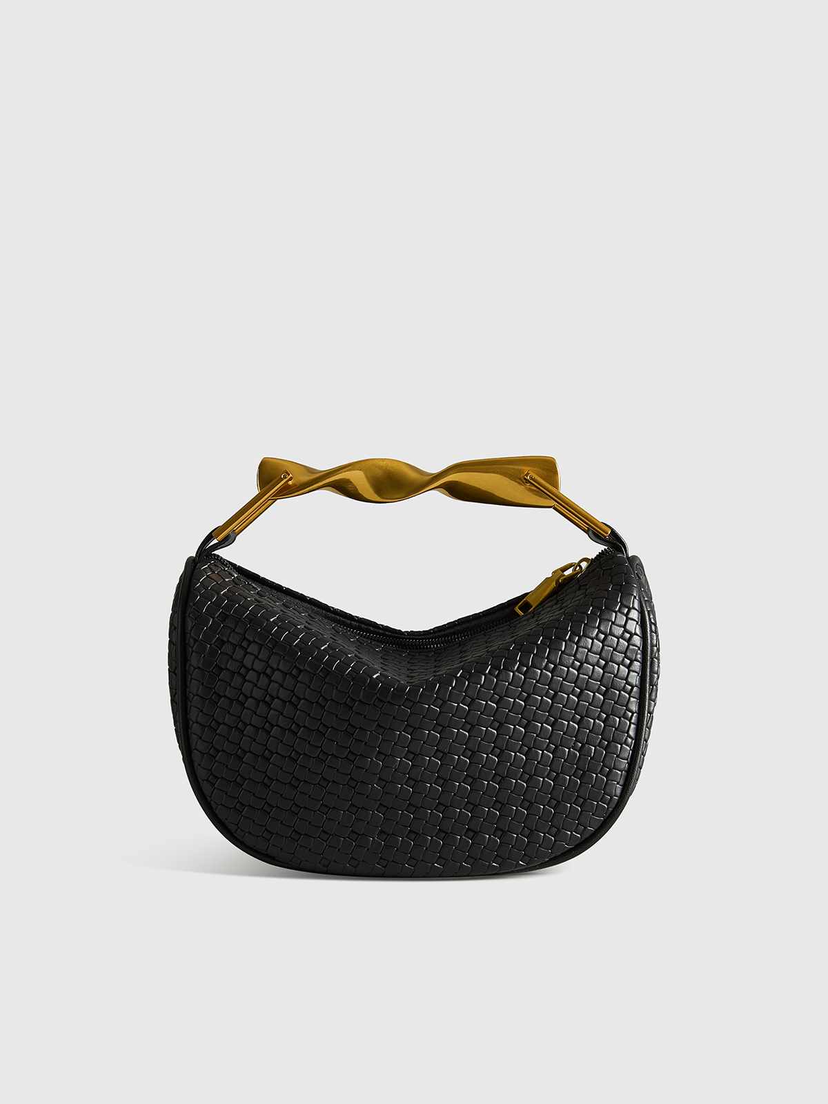 Textured PU Leather Bag with Chain Strap