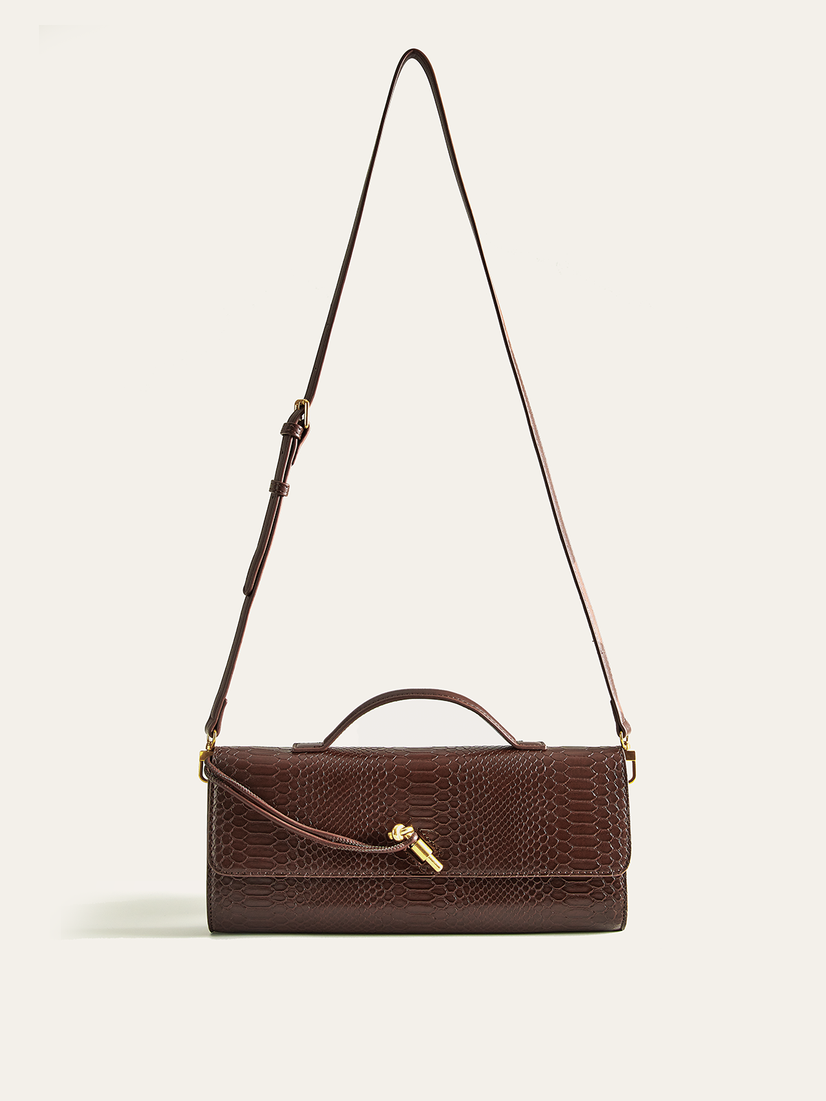 Crocodile Embossed PU Leather Bag