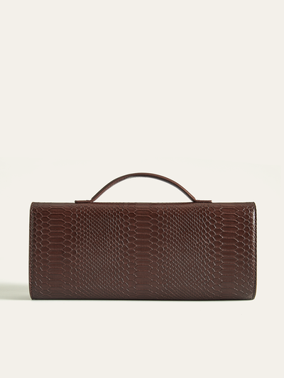 Crocodile Embossed PU Leather Bag