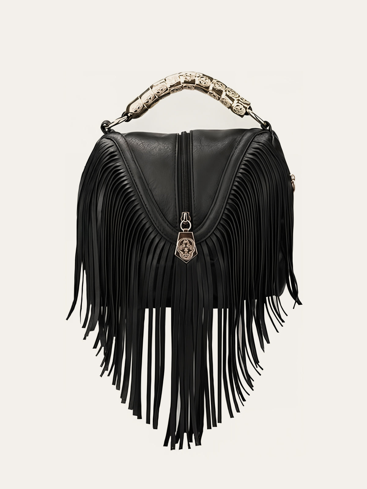 Fringe Handle Handbag