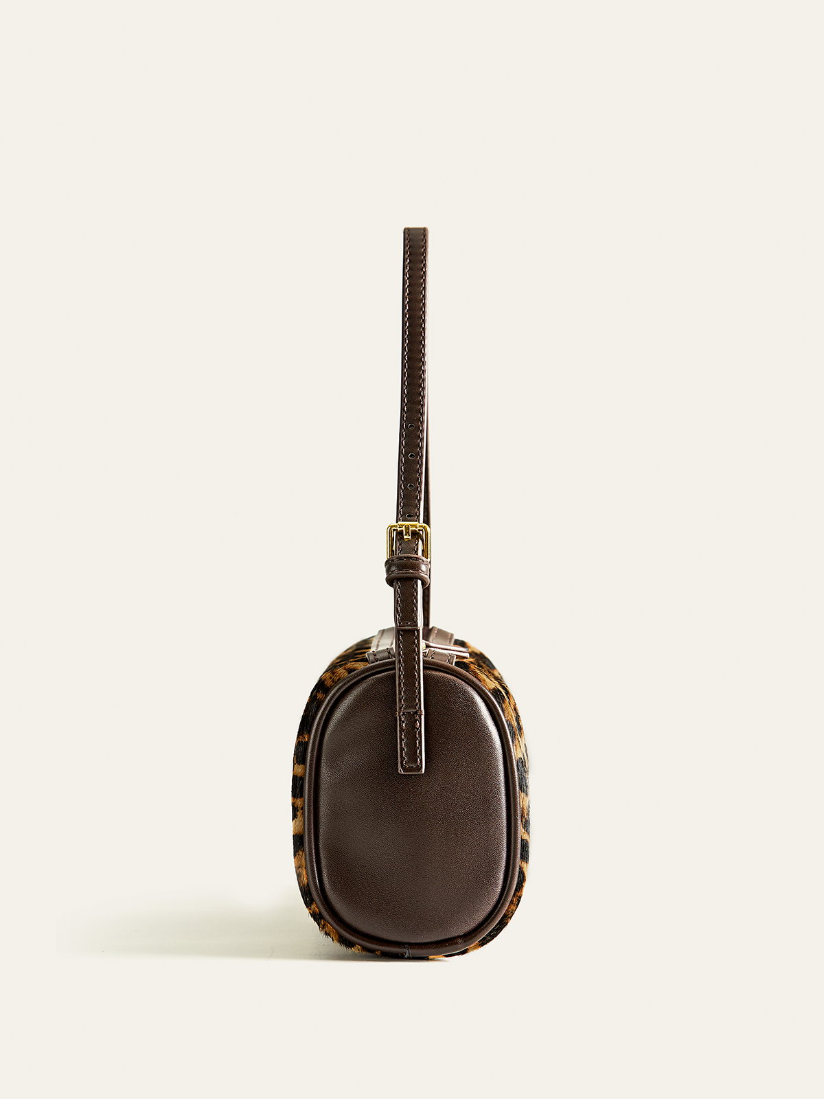 Leopard Print Barrel Bag