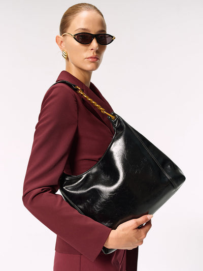 Chain PU Leather Shoulder Bag