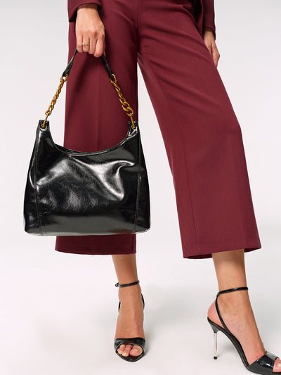 Chain PU Leather Shoulder Bag