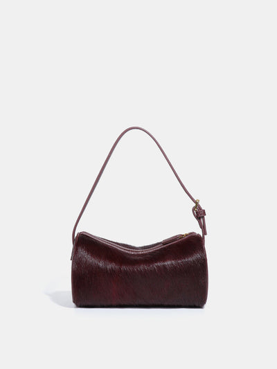 Leopard Print Barrel Bag