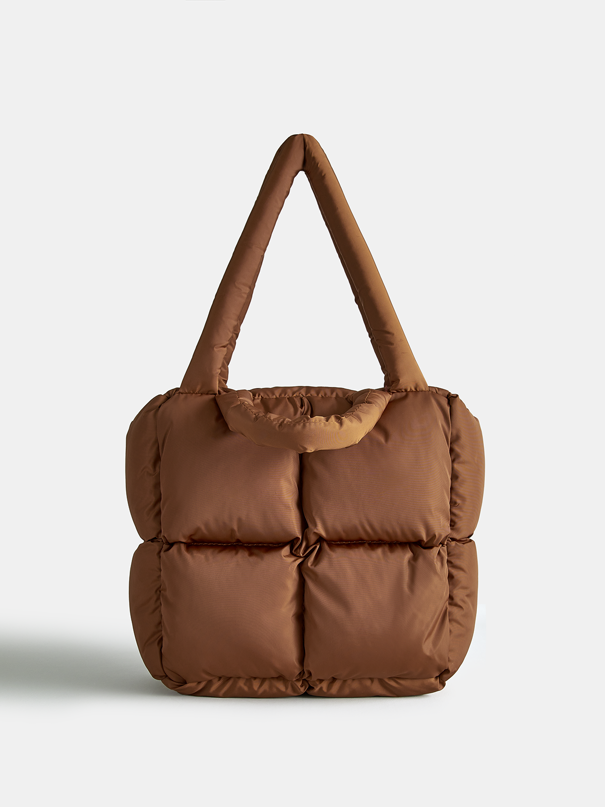 Puffer Zipper-Top Tote Bag