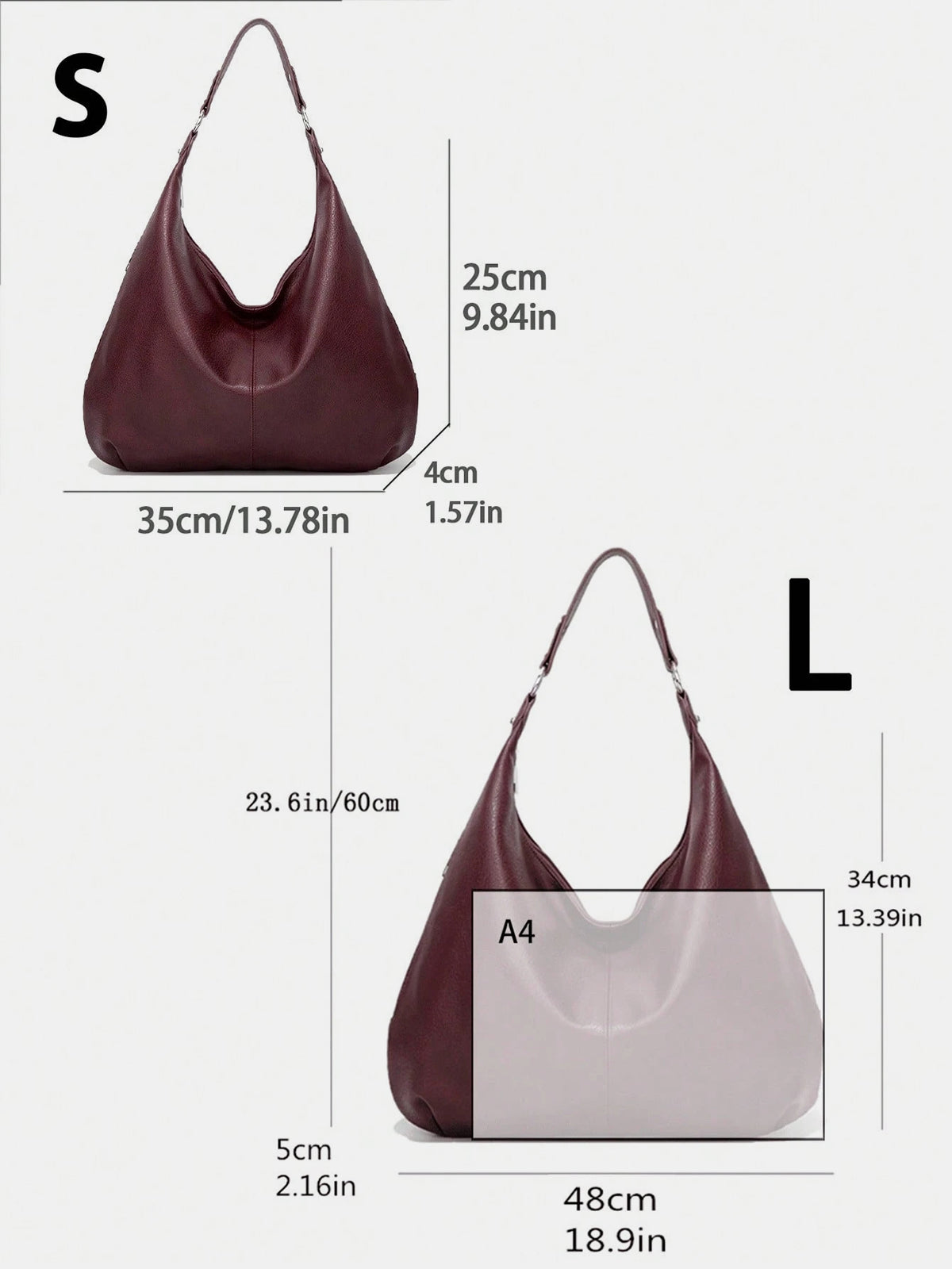 PU Leather Hobo Bag