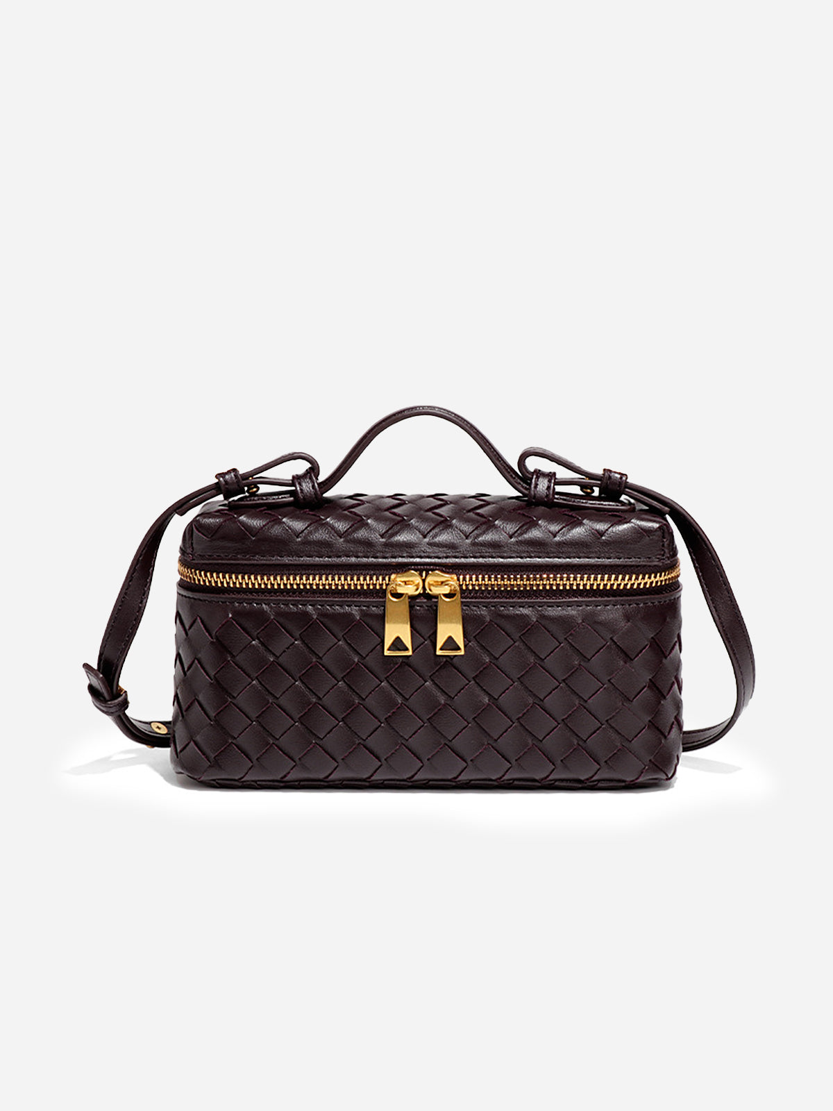 Woven PU Leather Box Bag