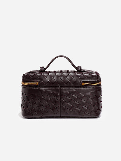 Woven PU Leather Box Bag