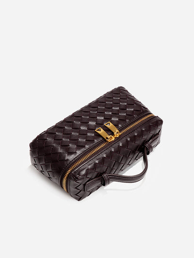 Woven PU Leather Box Bag