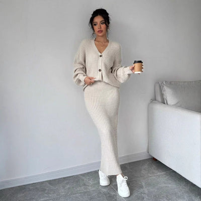 Long Sleeve Sweater And Skirt