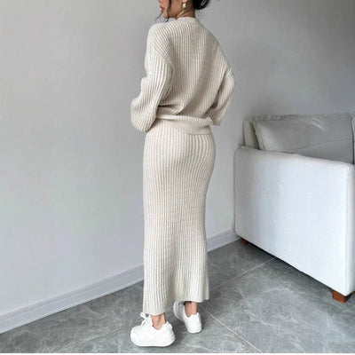 Long Sleeve Sweater And Skirt