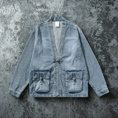 Vintage Wash Denim Kimono