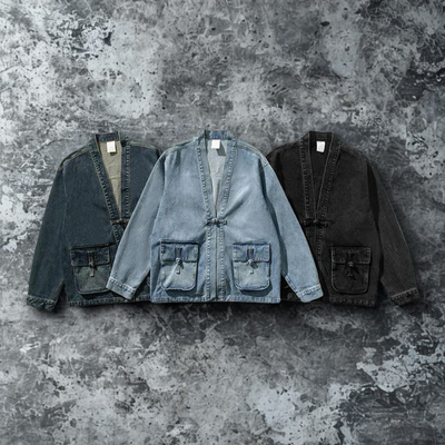 Vintage Wash Denim Kimono