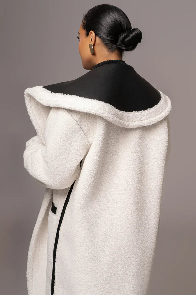 Premium Synthetic Leather Wrap Coat