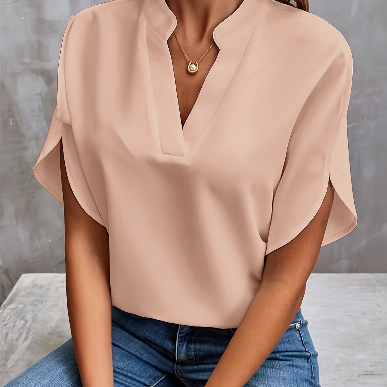 Milan - Classic V-Neck Blouse