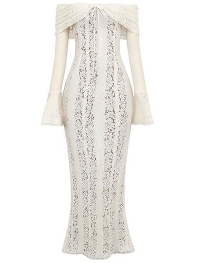 Lace Off-Shoulder Maxi Dress