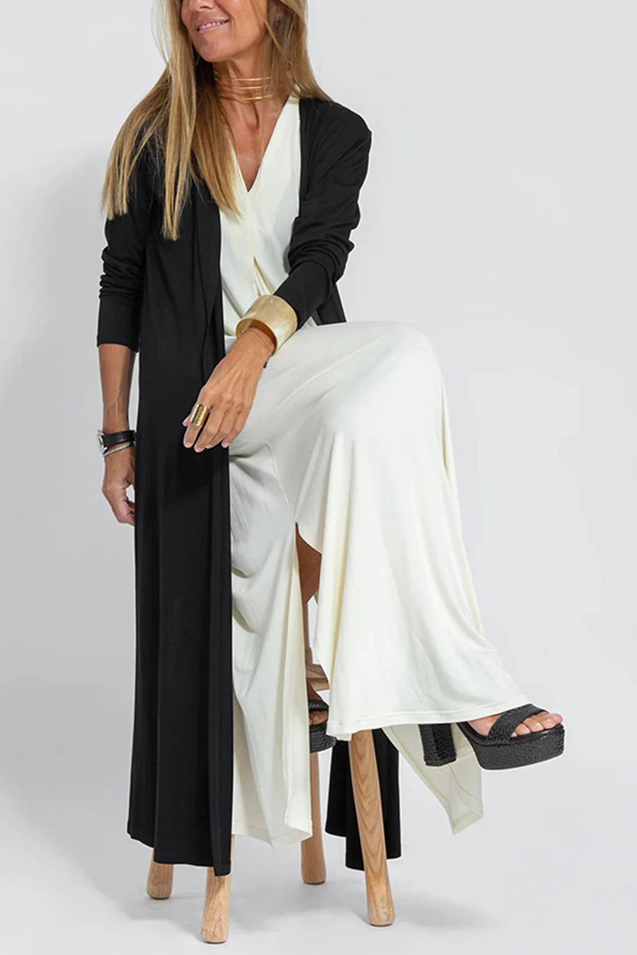 Solid Color Sleeveless Maxi Dress