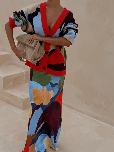 Abstract Geometric Pattern Skirt