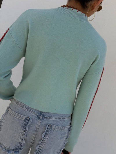 Fun Octopus Pattern Knitted Cardigan