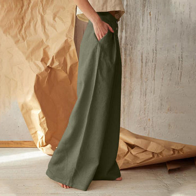 Vintage Plain Button Down Pocket Pants