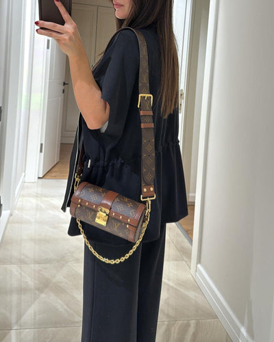 Casual Waist Stretch Detail Top & Pants Two-Piece Set