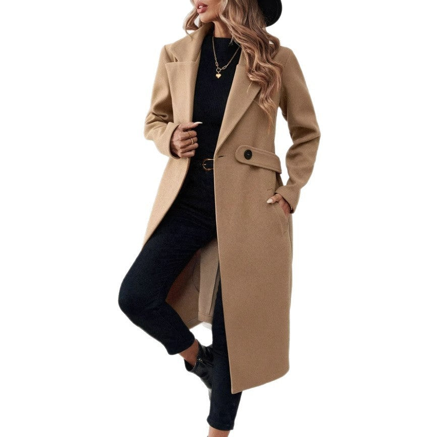 Camel Lace Up Coat