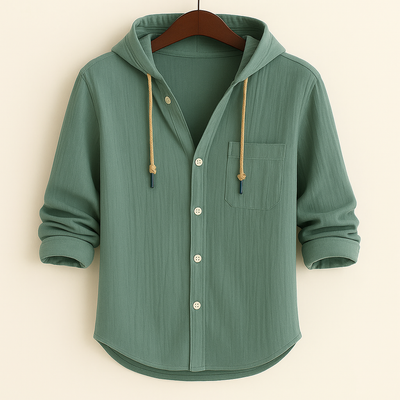 Leandro - Stylish Casual Hooded Shirt