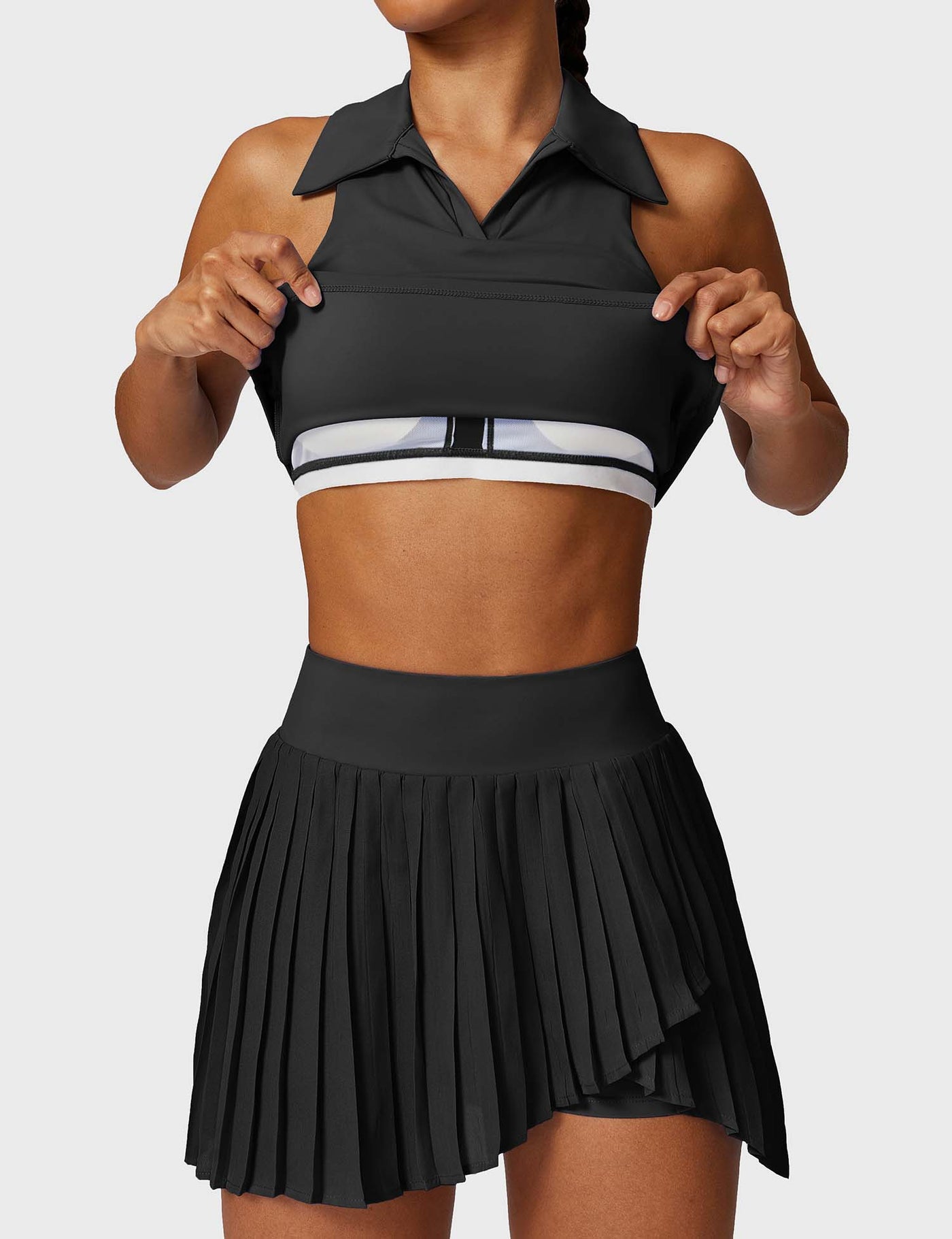 Yeoreo Crop Top Tennis Skirt Sets