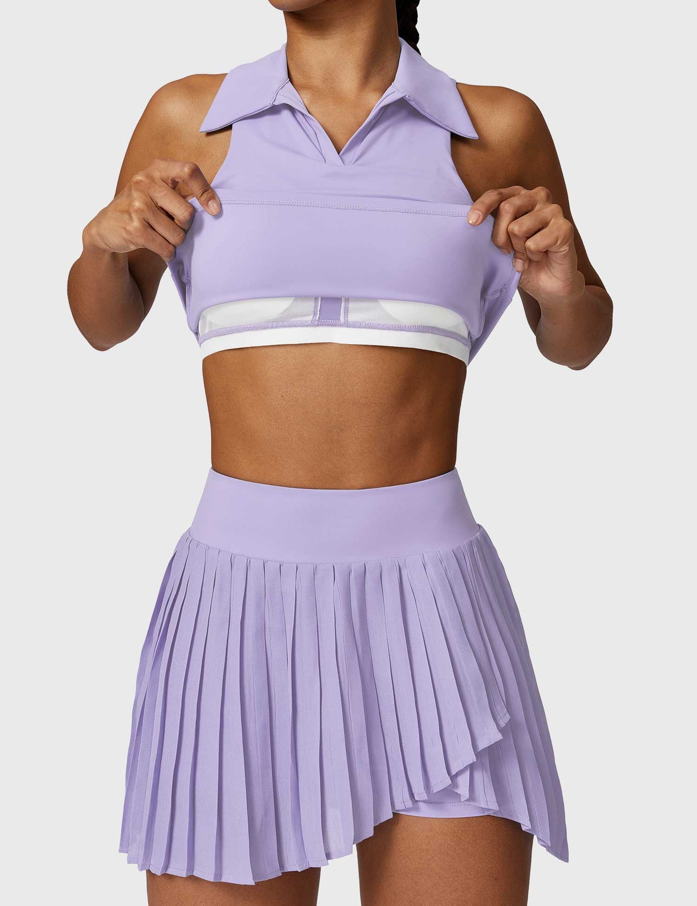 Yeoreo Crop Top Tennis Skirt Sets