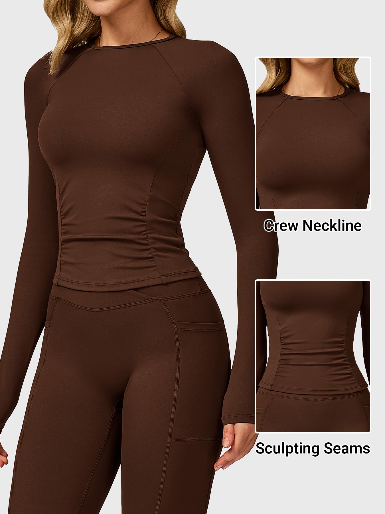 Yeoreo Lesley Sculpted Long Sleeves Top